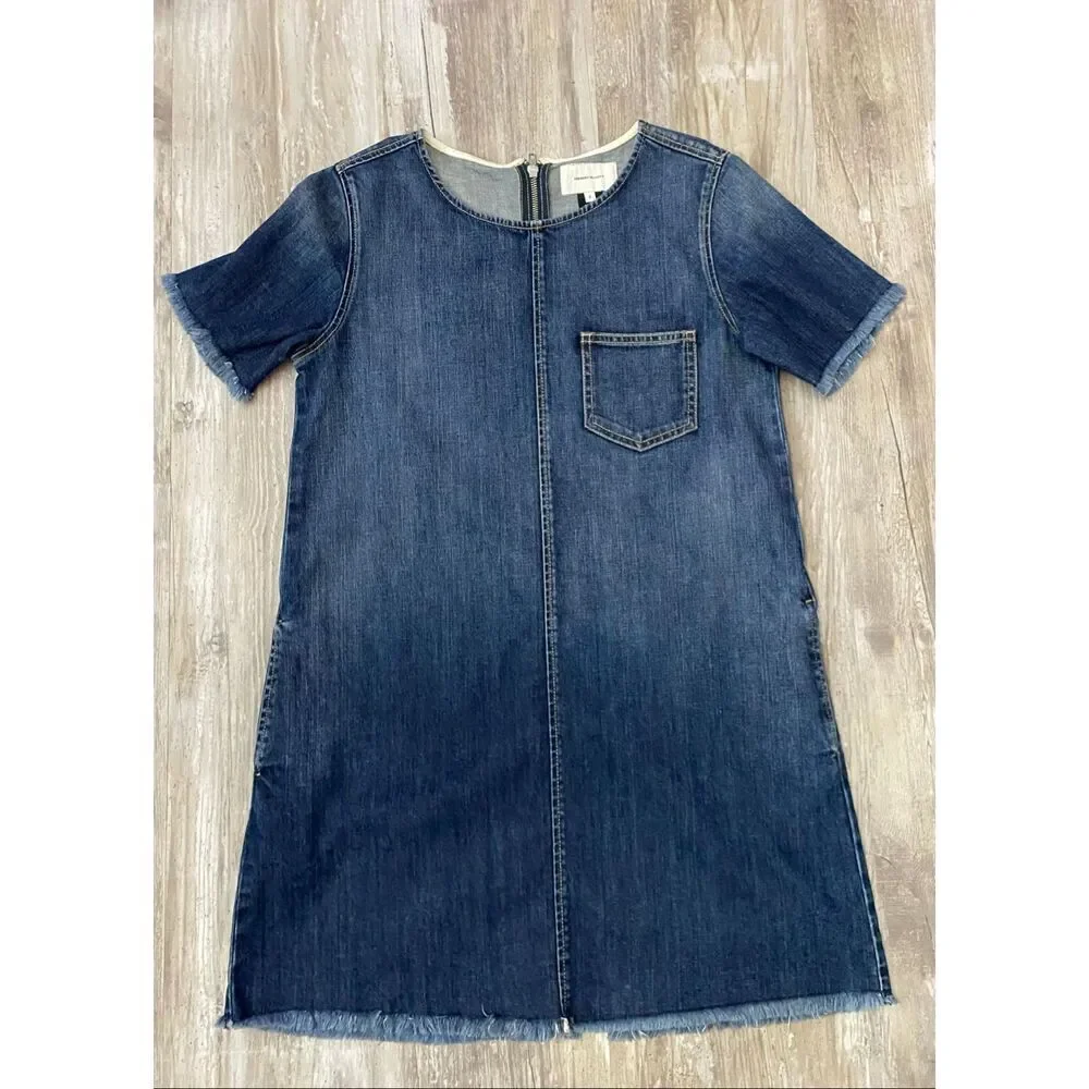 Current/Elliott Jean Denim Mini Shift Dress Sz 2